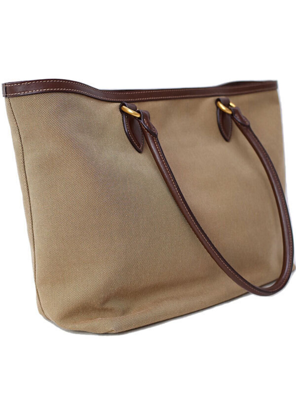 Prada Tote beige brown Logo Bag Jacquard canvas